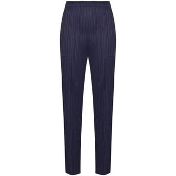 plissé cropped trousers