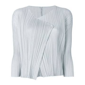 pleated front lapels jacket