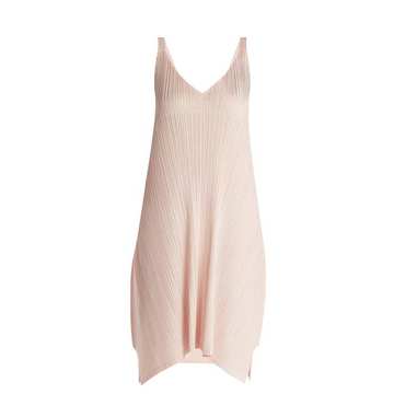 Pleated tie-back dress