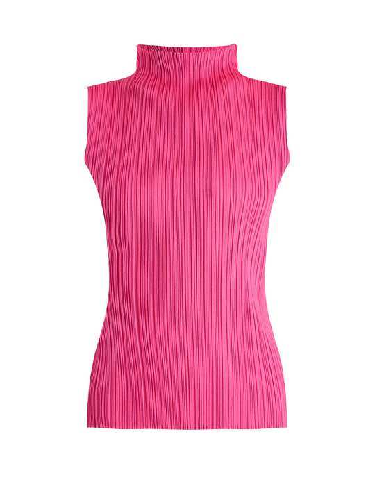 Sleeveless pleated top展示图