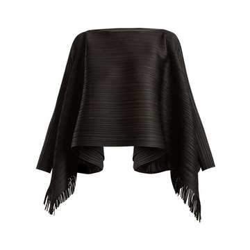 Fringed pleated top