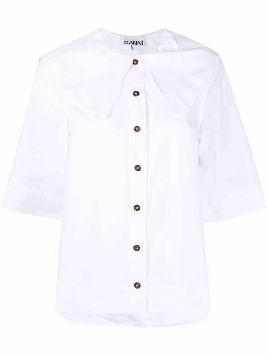 ruffled button-up blouse展示图