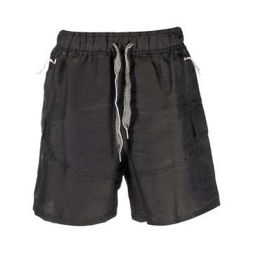 x Rhuigi two-tone drawstring track shorts