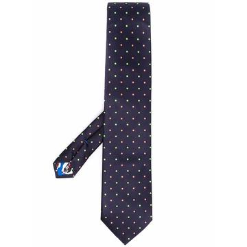 embroidered polka-dot tie