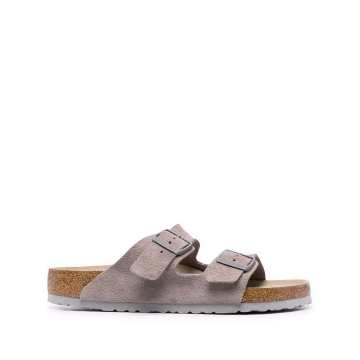 leather double-strap sandals