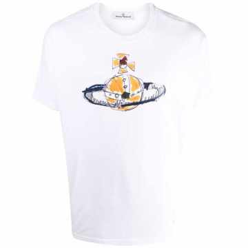Orb-print short-sleeved T-shirt