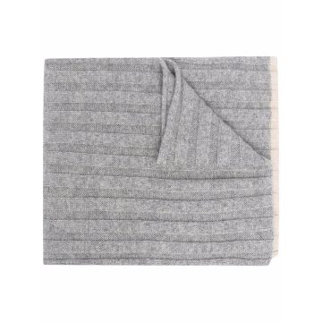 ribbed-knit cashmere scarf