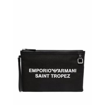 Saint Tropez logo clutch bag