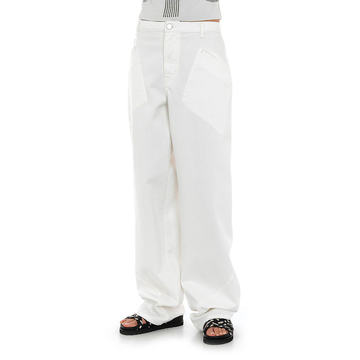 Cotton Wide-Leg Pants