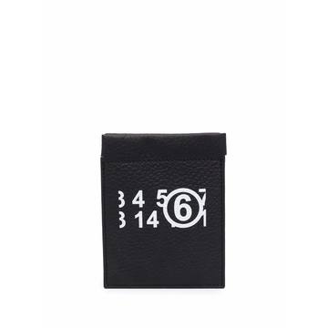 logo-print leather wallet