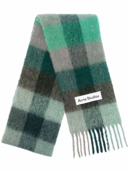 Vally checked knitted scarf展示图