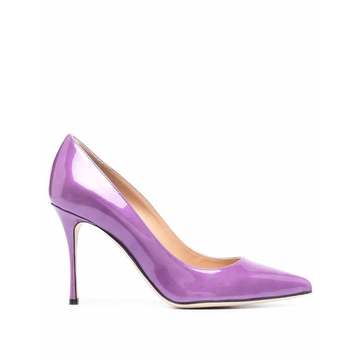 Godiva 90mm patent-leather pumps