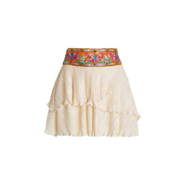 Henny Embellished Satin Mini Skirt