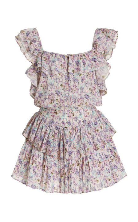 Shanely Floral-Print Silk Mini Dress展示图