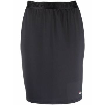 logo-waist skirt