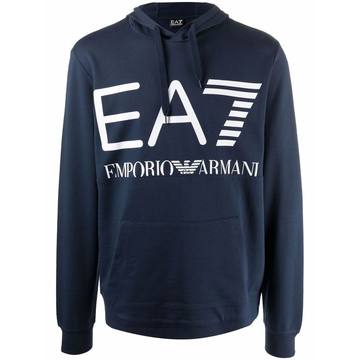 logo-print cotton hoodie