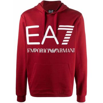 logo-print cotton hoodie