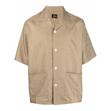 paisley-print short-sleeved shirt