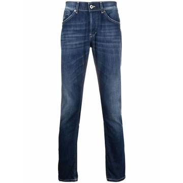 mid-rise slim-fit jeans