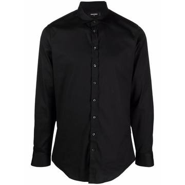 long-sleeve stretch-cotton shirt