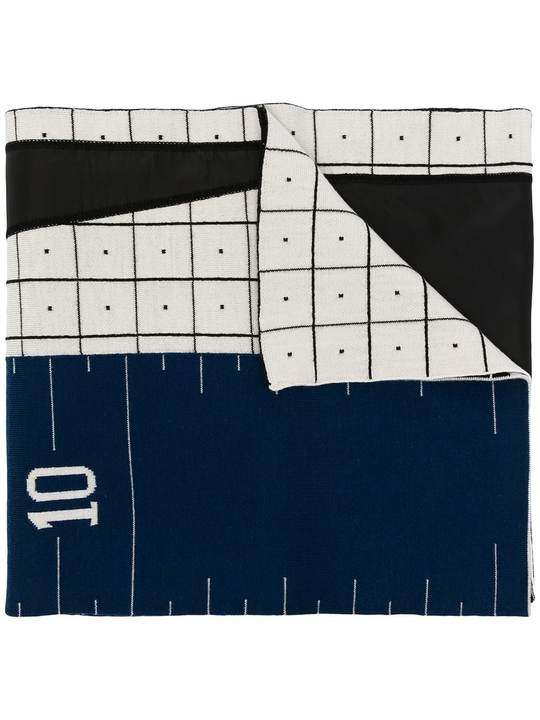 geometric print merino wool scarf展示图
