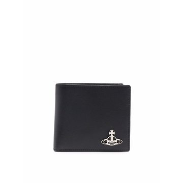 logo plaque bifold wallet