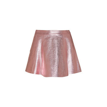 Dornie Metallic Leather Mini Skirt