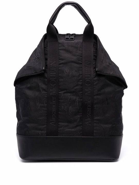 skull-jacquard zipped backpack展示图