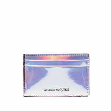 logo-embossed iridescent cardholder