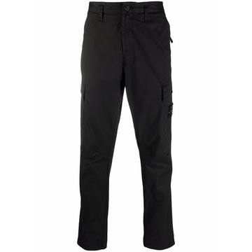 logo patch cargo trousers