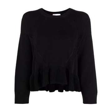 flared-hem jumper