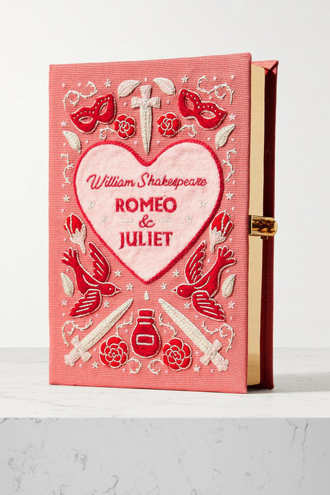 Romeo and Juliet 刺绣贴花帆布手拿包展示图