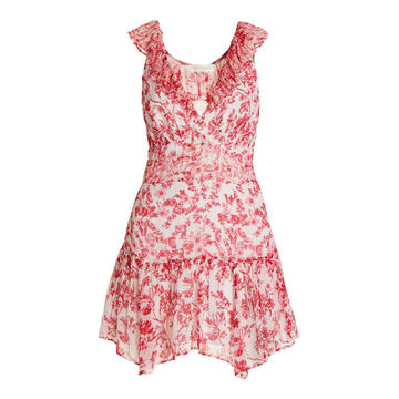 Seneca Floral-Print Silk Mini Dress