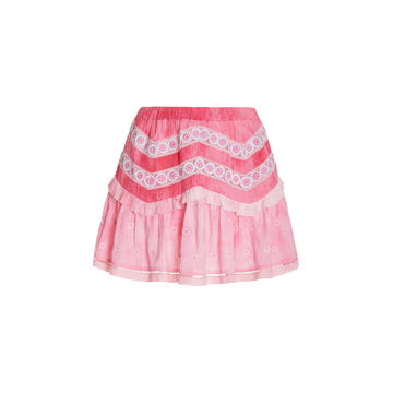 Felice Embroidered Cotton Mini Skirt