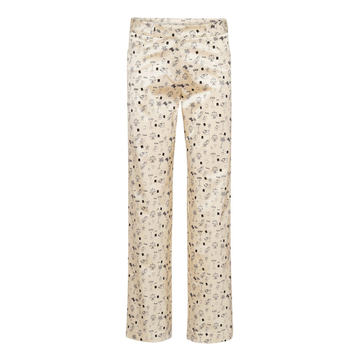 Sherri Martini-Print Straight-Leg Pants