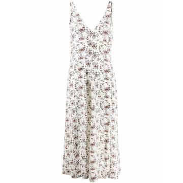 floral crêpe sleeveless midi dress