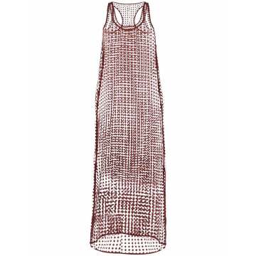 mesh racerback slip dress