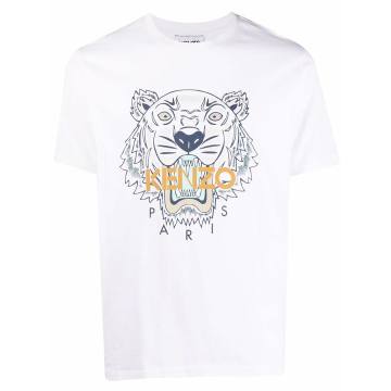 Tiger-motif cotton T-shirt