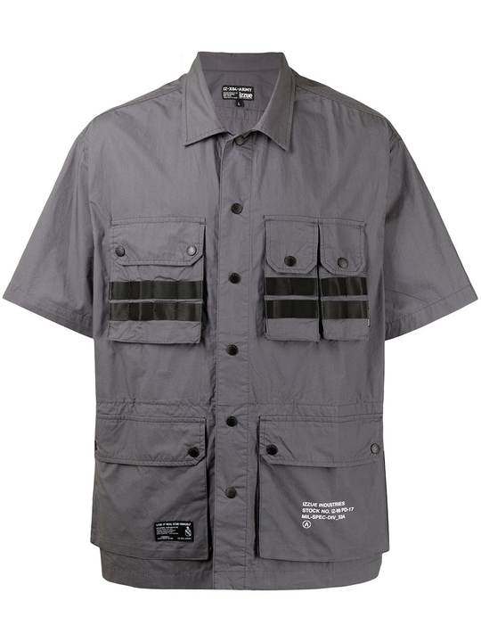 short-sleeve cotton cargo shirt展示图