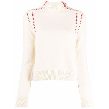 roll-neck cropped jumper