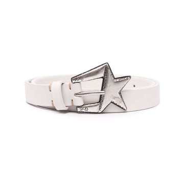 star-detail leather belt