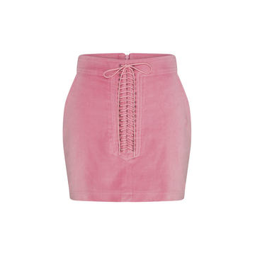 Rowan Glittered Corduroy Eyelet Mini Skirt