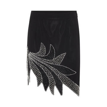 Madison Beaded Crepe Mini Skirt