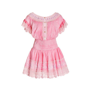 Fontana Embroidered Cotton Mini Dress