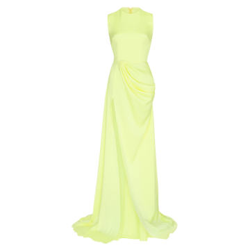 Carden Draped Satin Crepe Gown