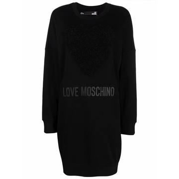 heart-patch sweat dress