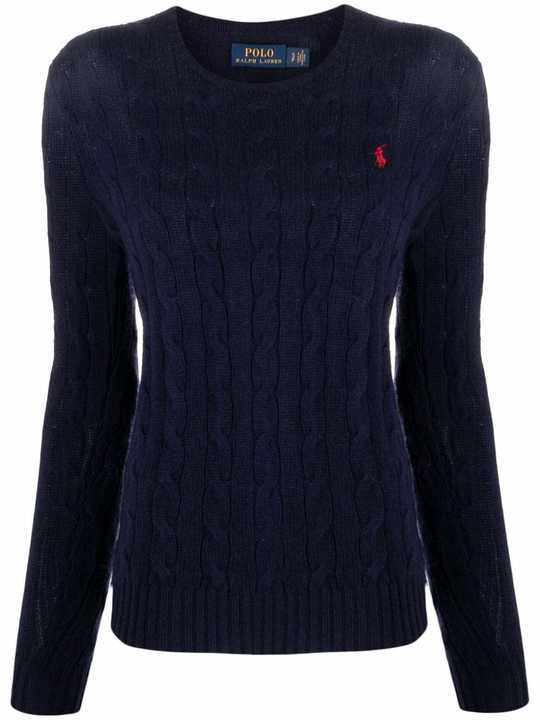 Polo Pony cable-knit jumper展示图