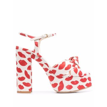 Bianca lips-pattern sandals