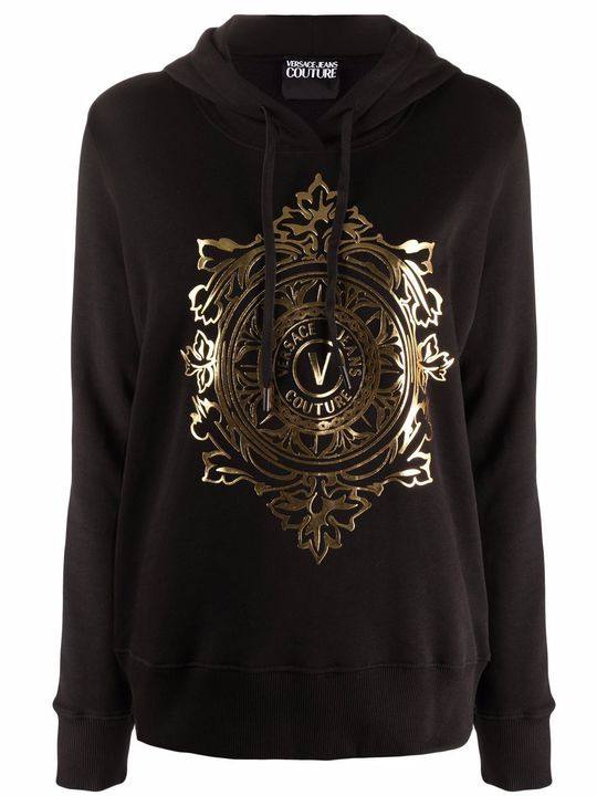 V-Emblem cotton hoodie展示图