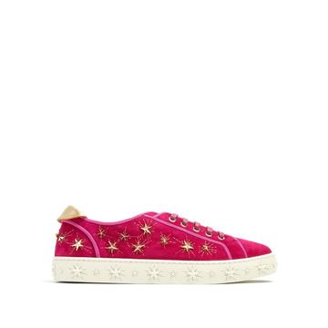 Cosmic Star embellished suede trainers